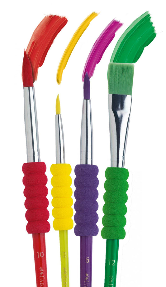 Soft Touch Paintbrushes, Assorted Sizes - Set of 4