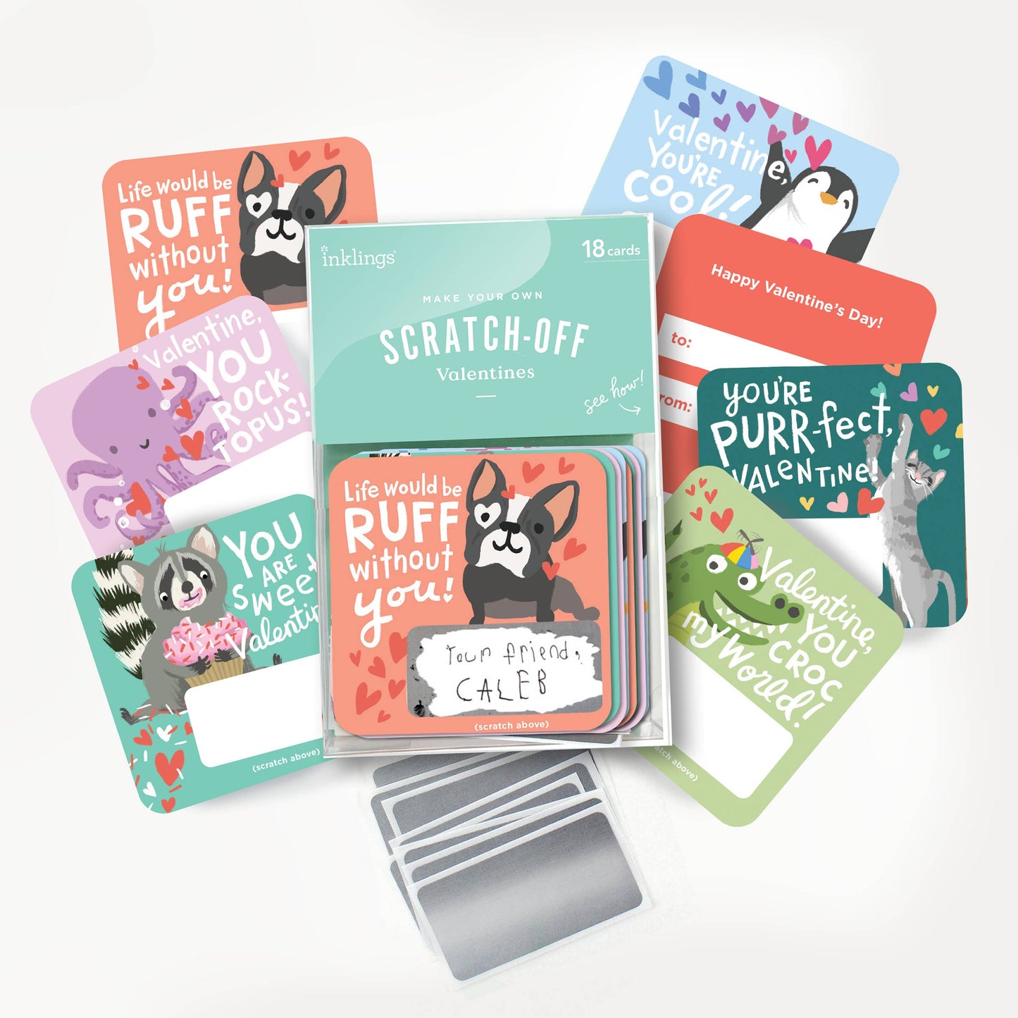 Scratch-off Valentine Cards - Animal Puns