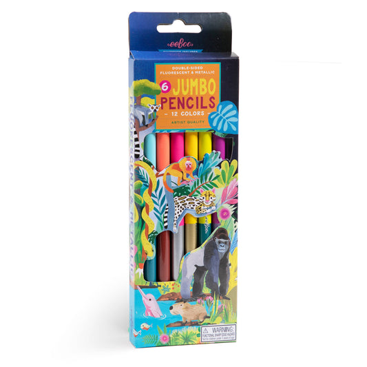 Rainforest 6 Jumbo Double-Sided Special Pencils