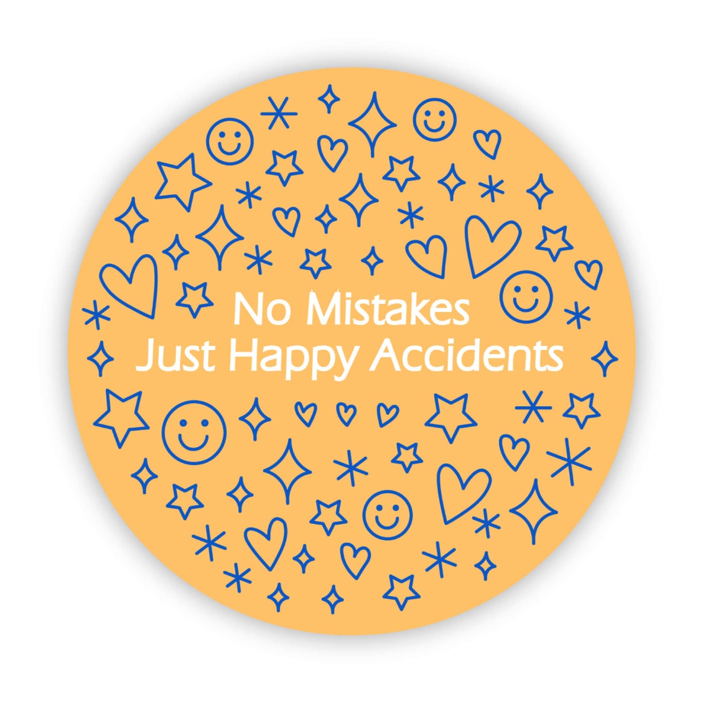 No Mistakes Just Happy Accidents Sticker- sale