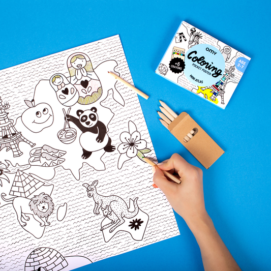 Pocket coloring of the World Atlas