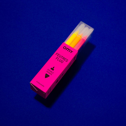 9 Kid's Neon Markers Set - Fluo!