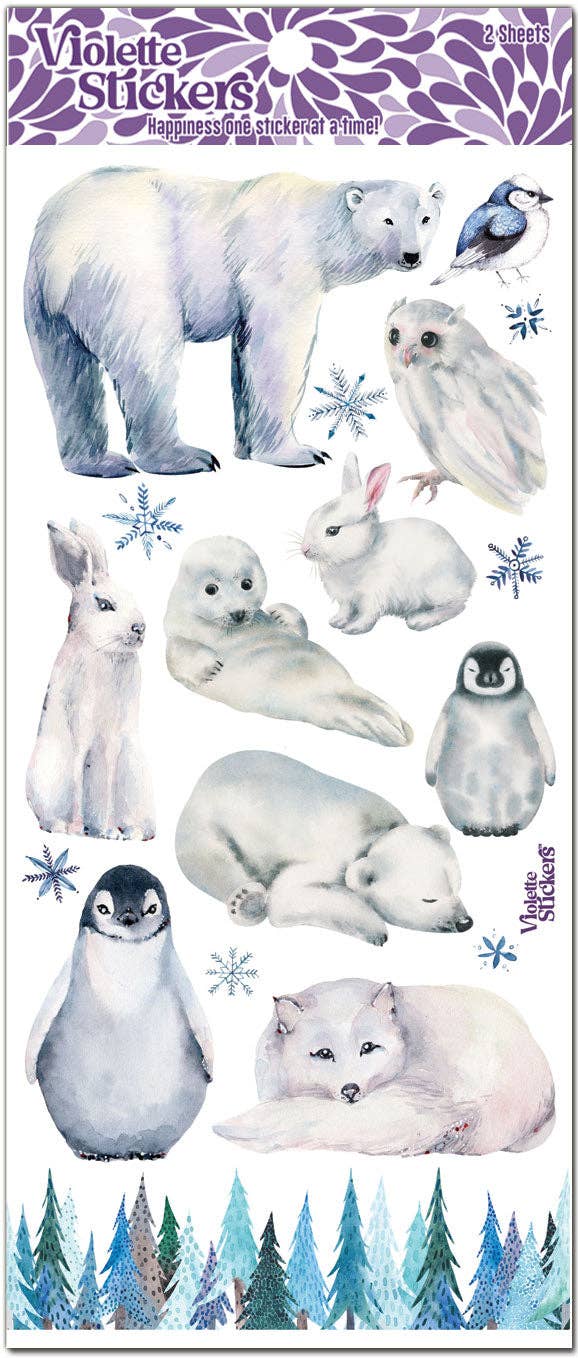Snow Animal Stickers