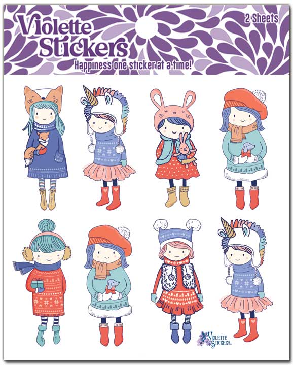 Bundled Up Stickers