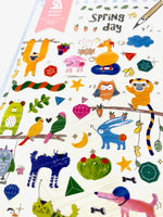 Spring Day Animal Sticker Sheet