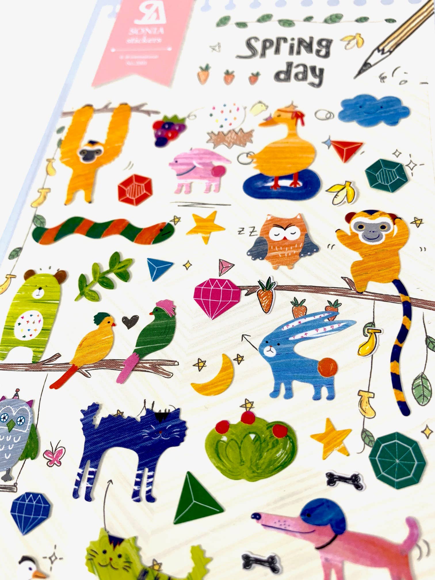Spring Day Animal Sticker Sheet