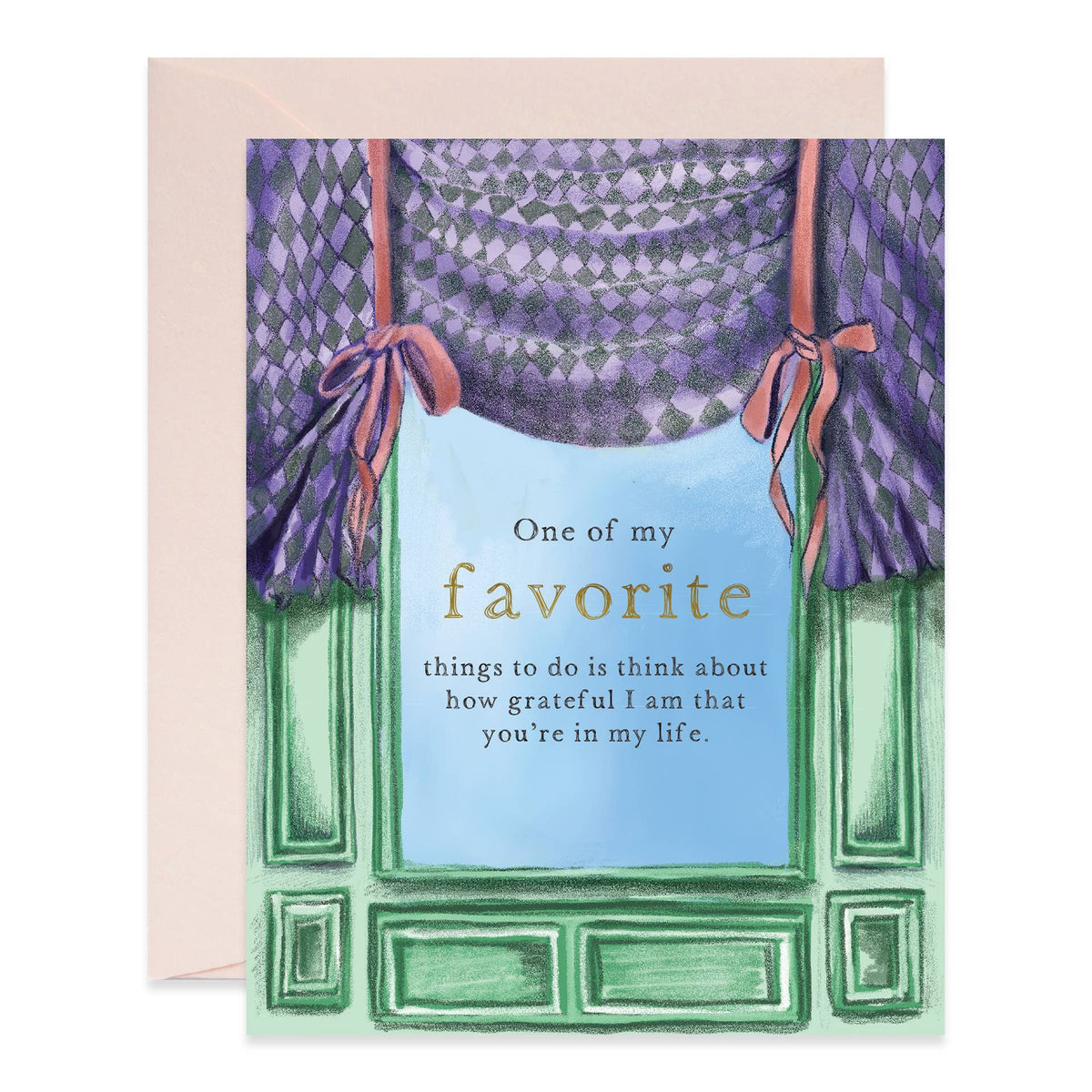 Grateful for You window greeting card