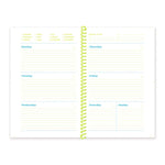 Undated Perpetual Weekly Calendar: Aqua