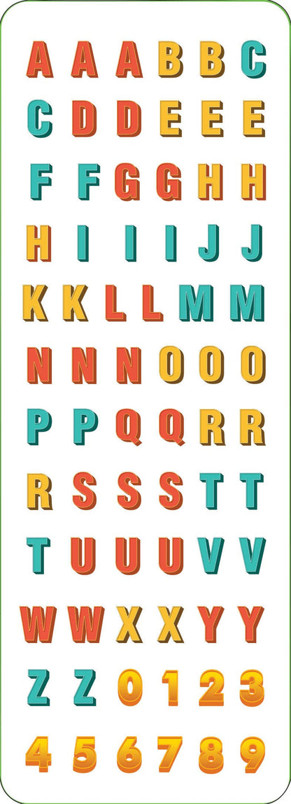 Letters & Numbers Sticker Set