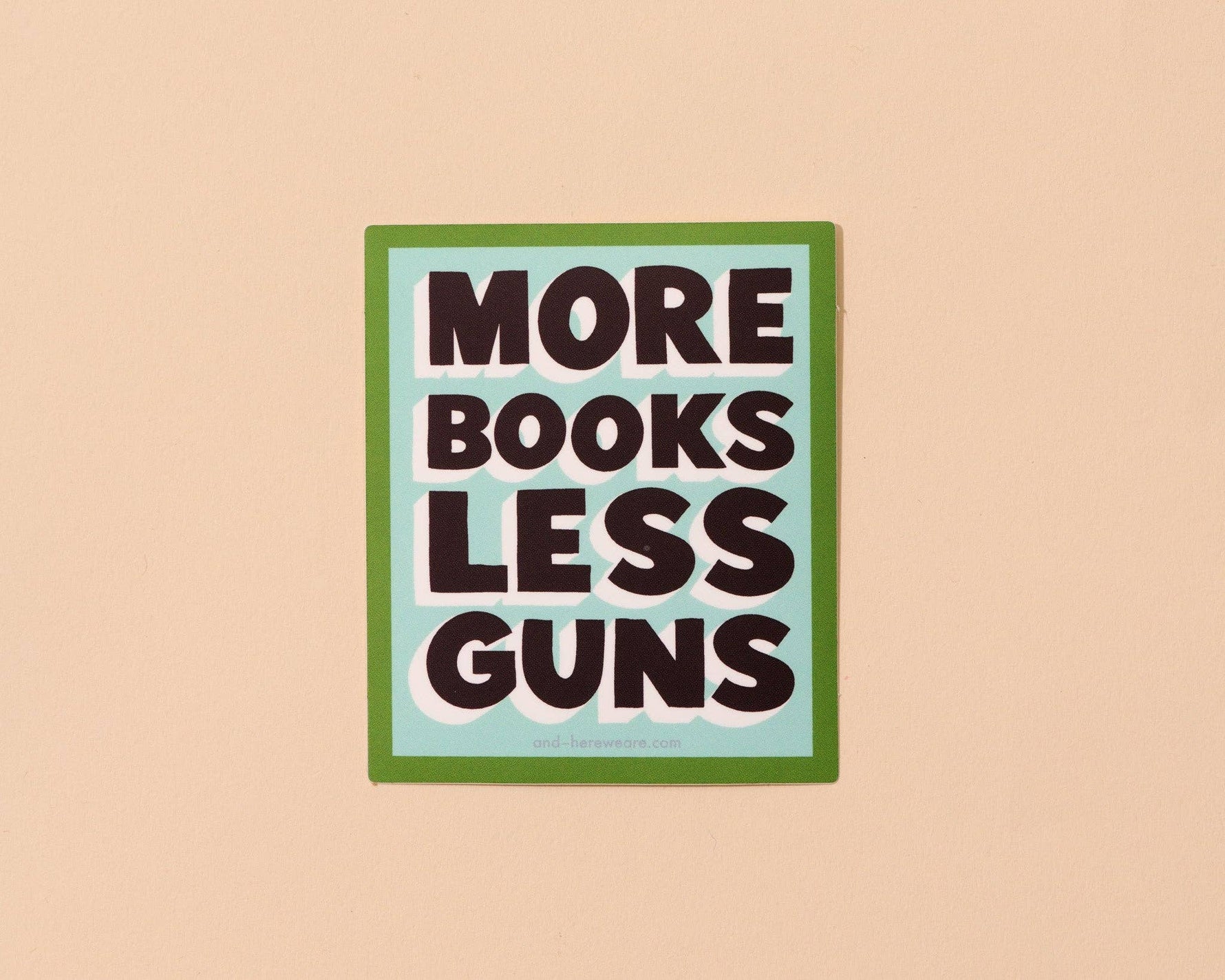 More Books Less Guns Vinyl sticker