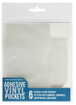 Adhesive Vinyl Pockets for Journals and Planners