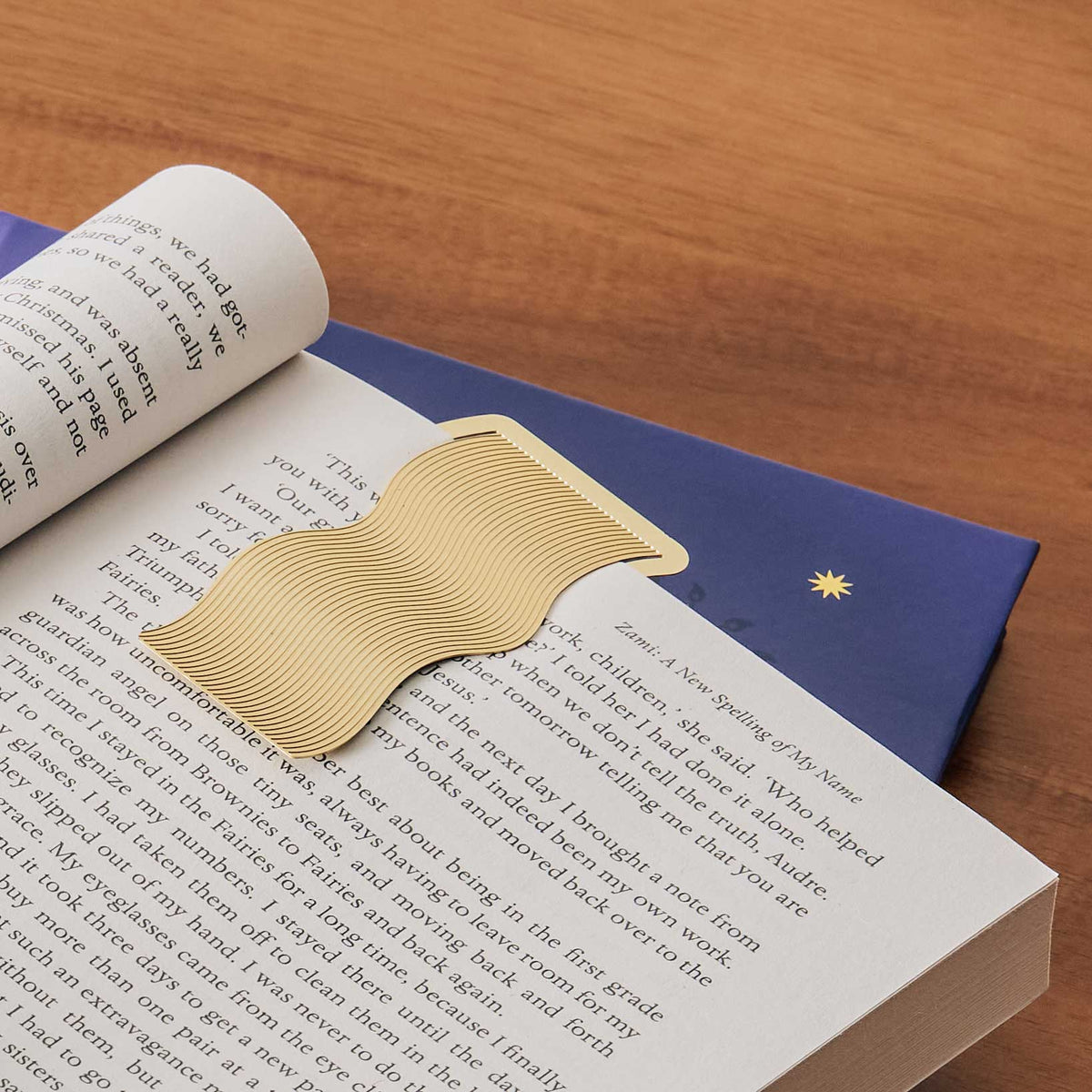 Brass Metal Wave Bookmark