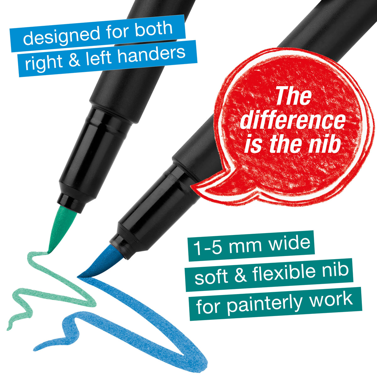 Felt Tip Brush Pen Markers 10