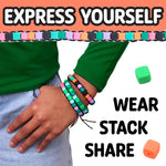 Woven Cube Bracelets craft kit for kids