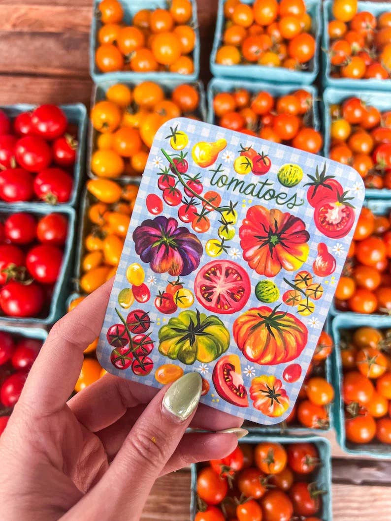 Tomatoes matte vinyl sticker