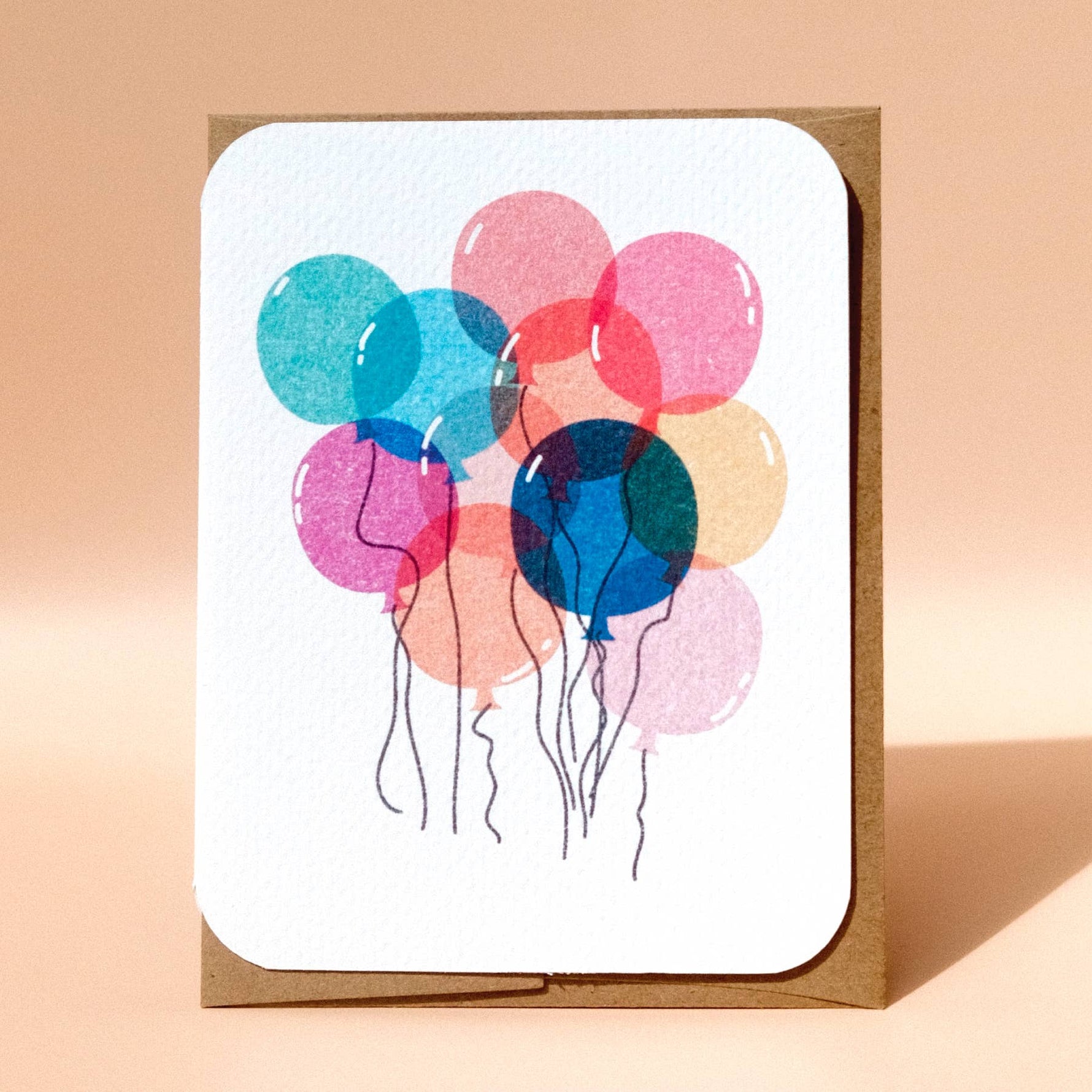 Balloon Happy Birthday Congratulations Greeting Card