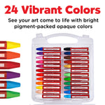 24 Oil Pastels in Storage Case for Kids
