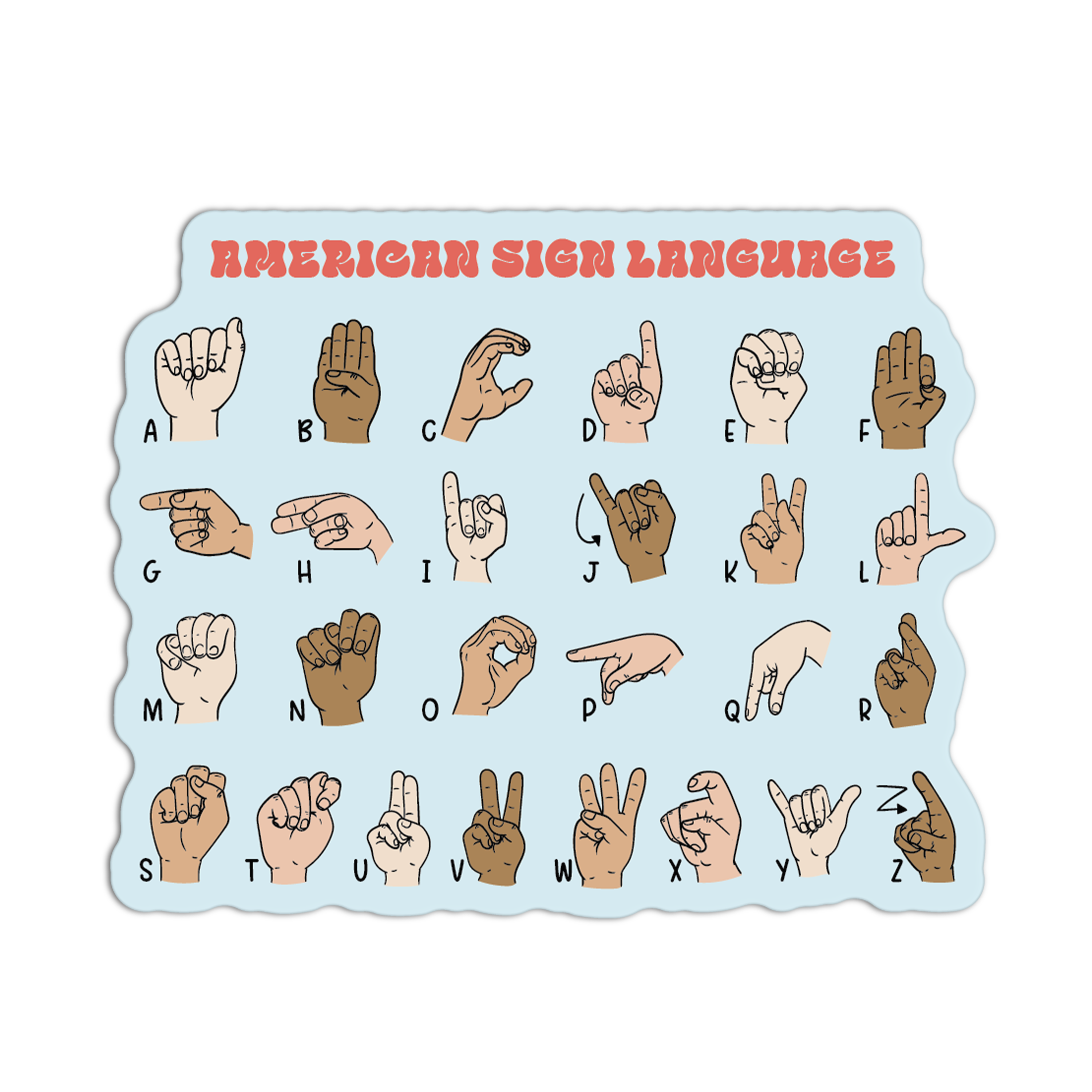 American Sign Language (ASL) vinyl sticker