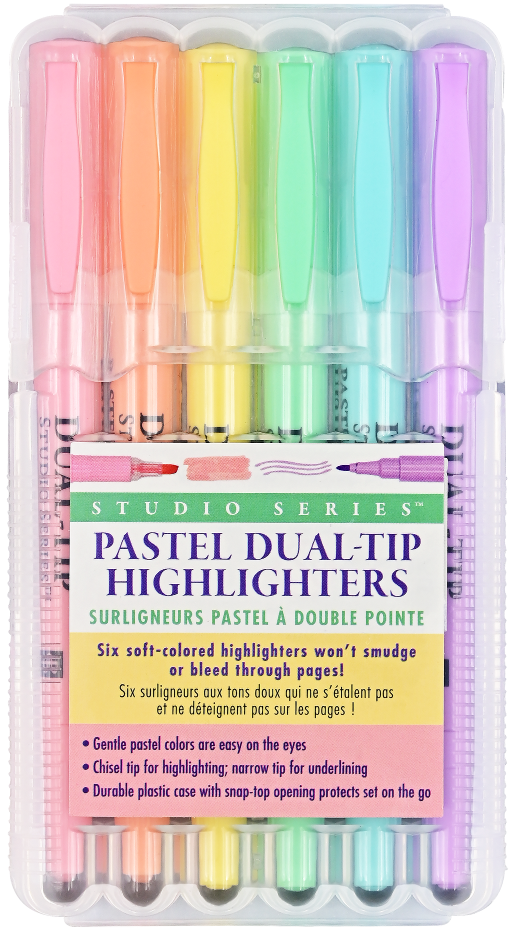 Dual-Tip Pastel Highlighters (Set of 6)