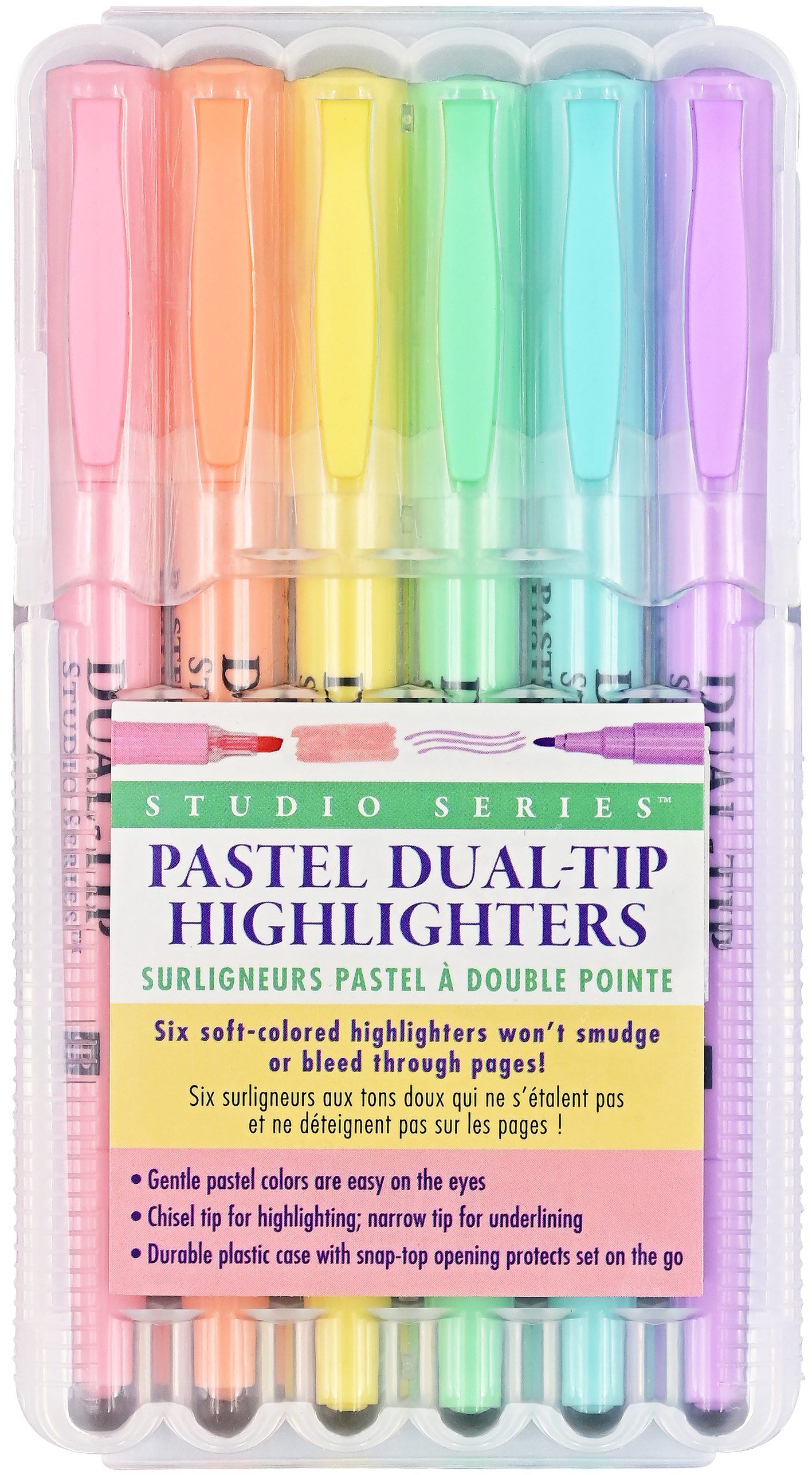 Dual-Tip Pastel Highlighters (Set of 6)