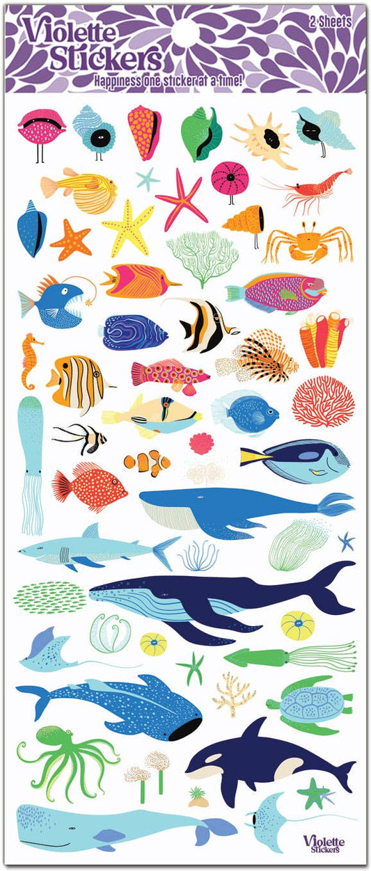 Bright Ocean Sea-life Stickers
