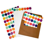 Rainbow Dot Letter Writing Set