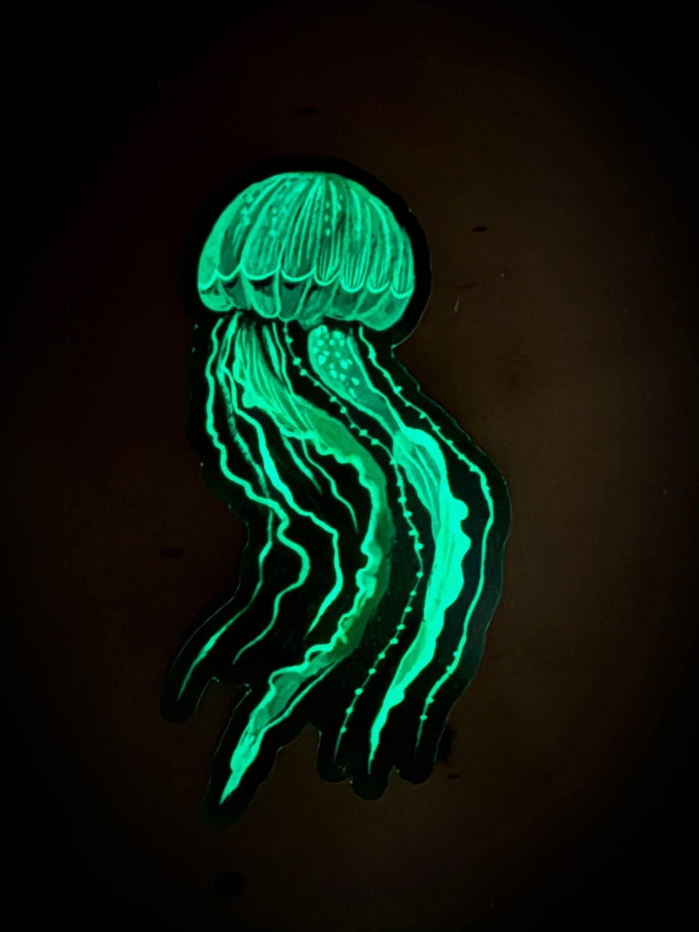 Bioluminescent Jellyfish - Glow in The Dark vinyl sticker