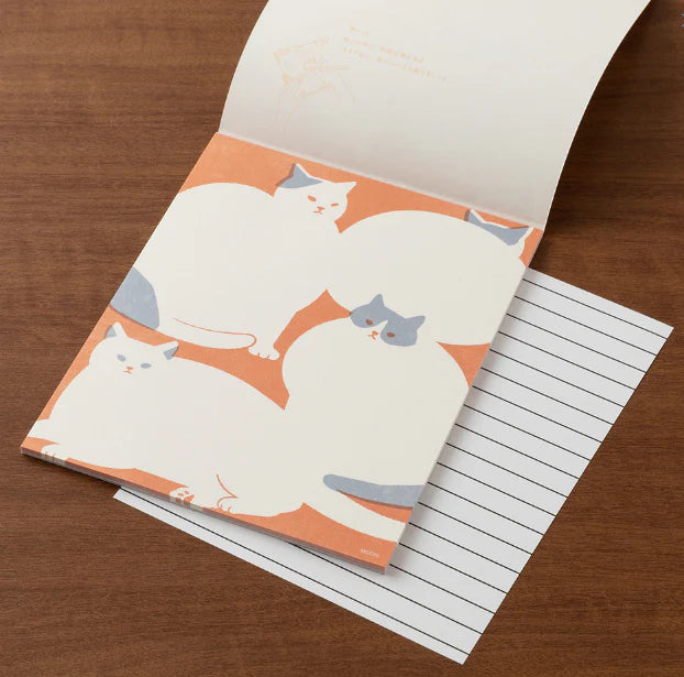 Midori Kimagure Letter Pad, Envelopes - Cats