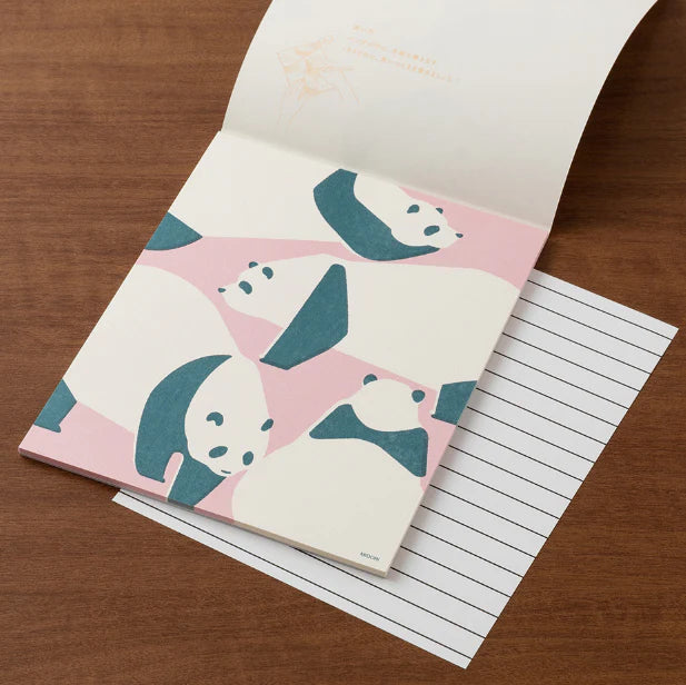 Midori Kimagure Letter Pad - Pandas