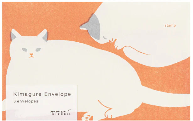 Midori Kimagure Letter Pad, Envelopes - Cats
