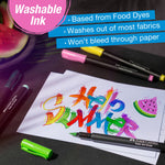Felt Tip Brush Pen Markers 6, Neon