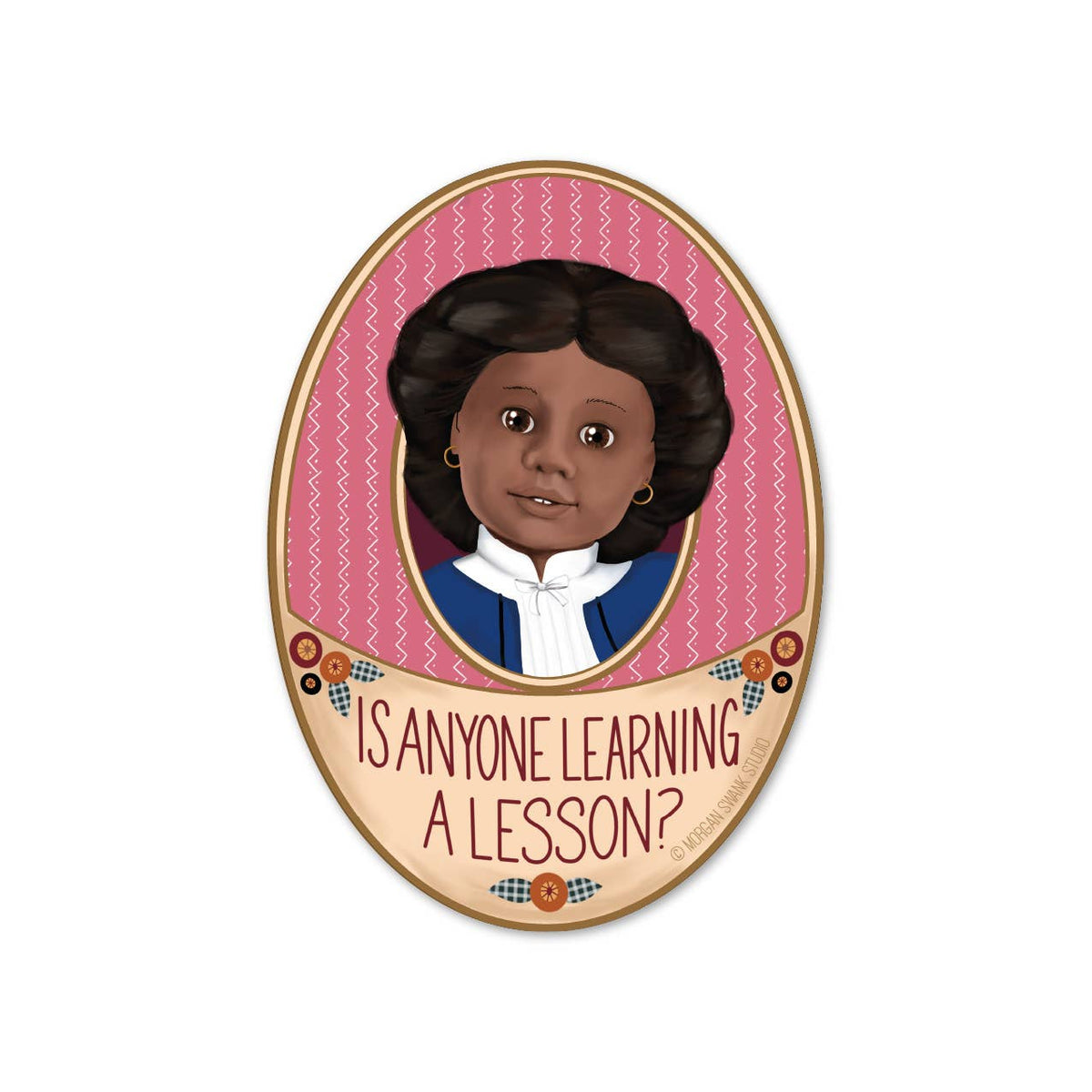 Unpleasant Addy cameo vinyl sticker