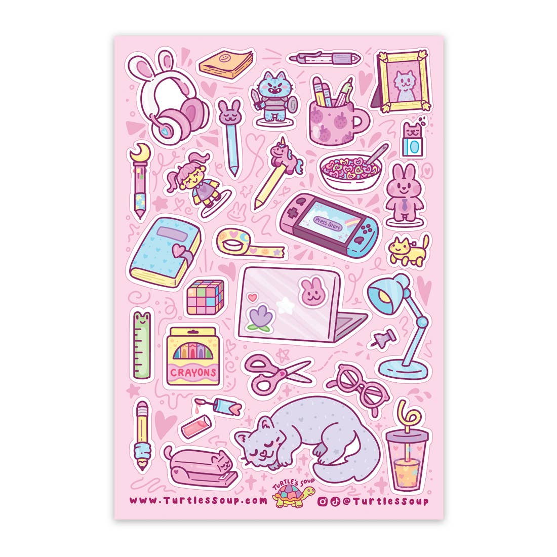 Desk Stuff Glitter Sticker Sheet