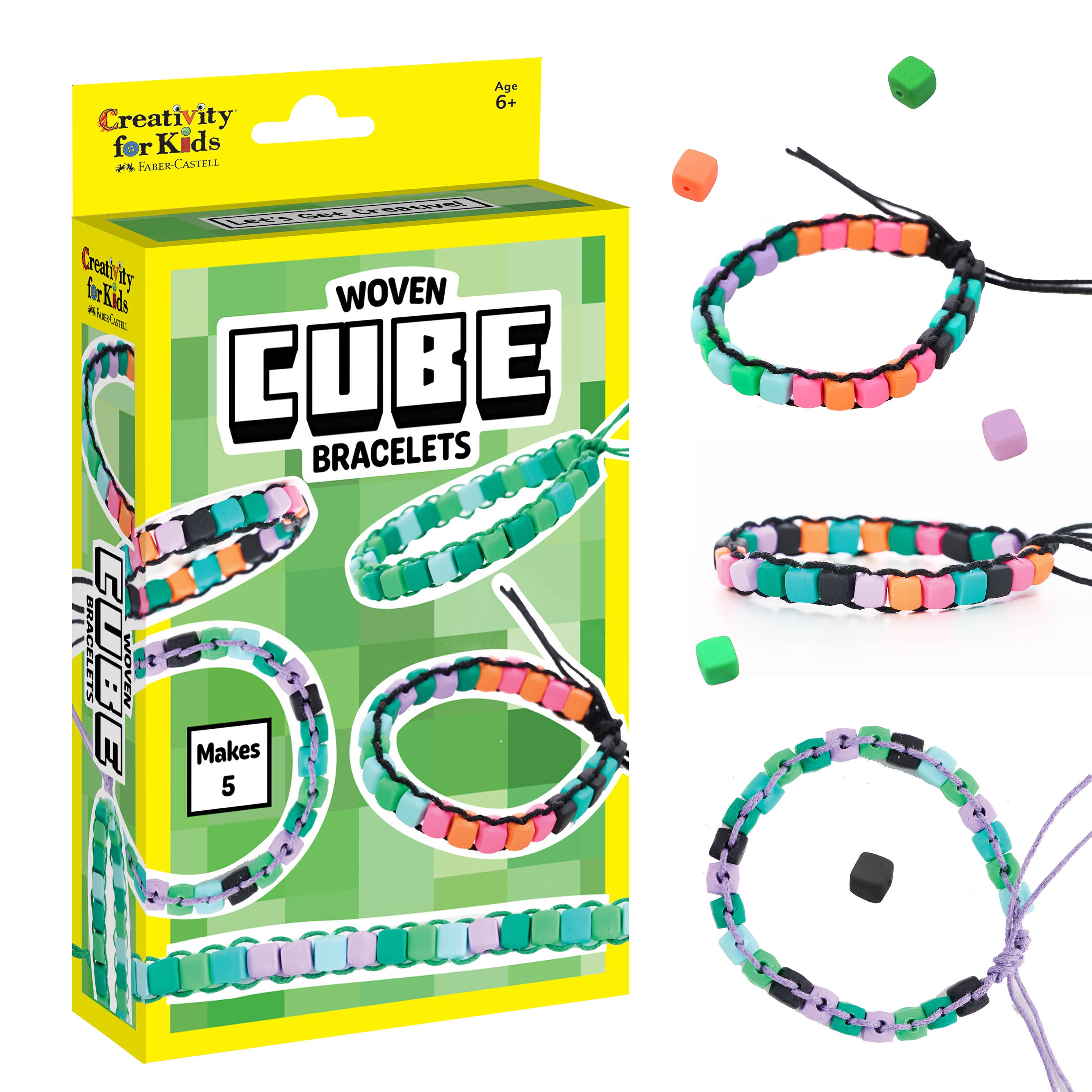 Woven Cube Bracelets craft kit for kids