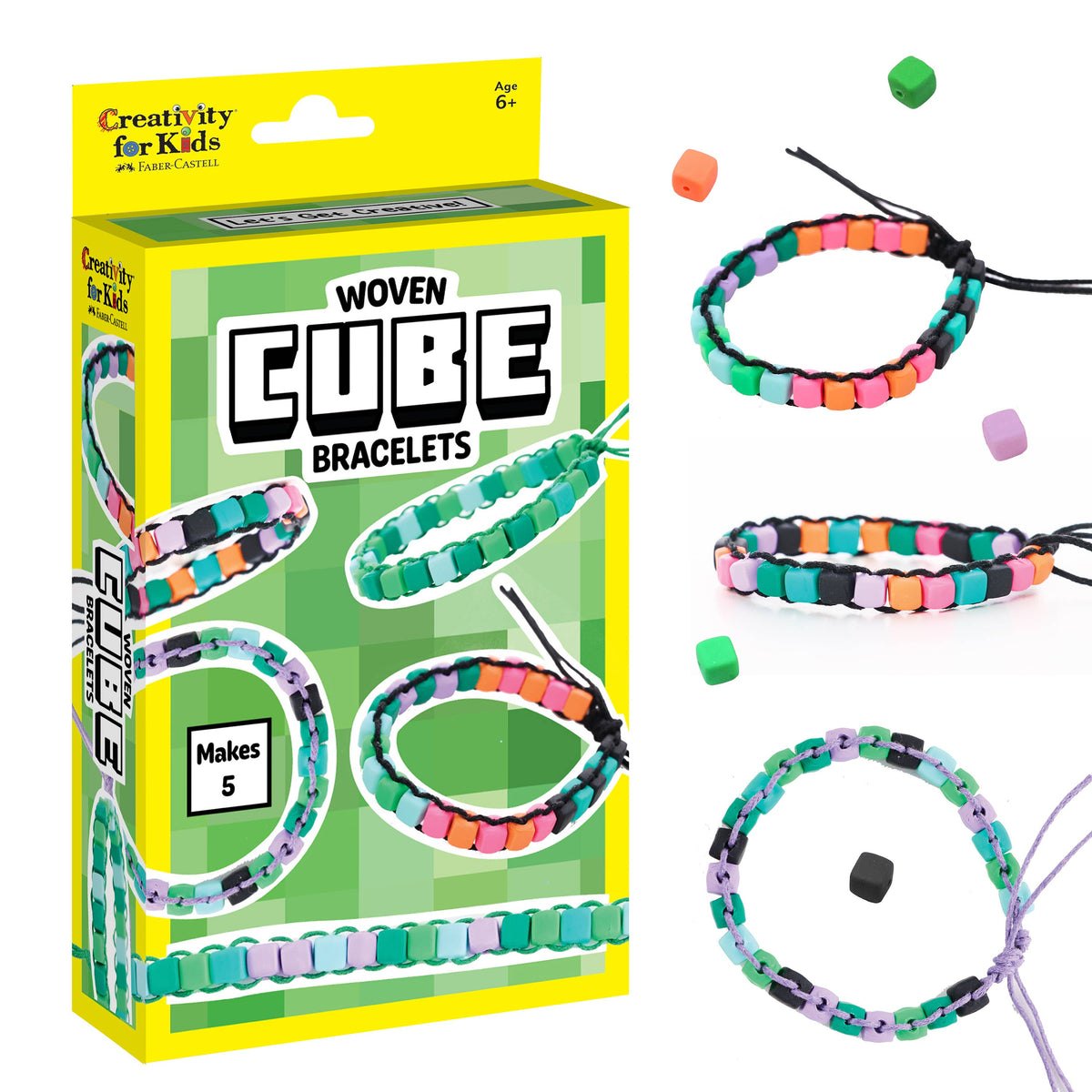 Woven Cube Bracelets craft kit for kids