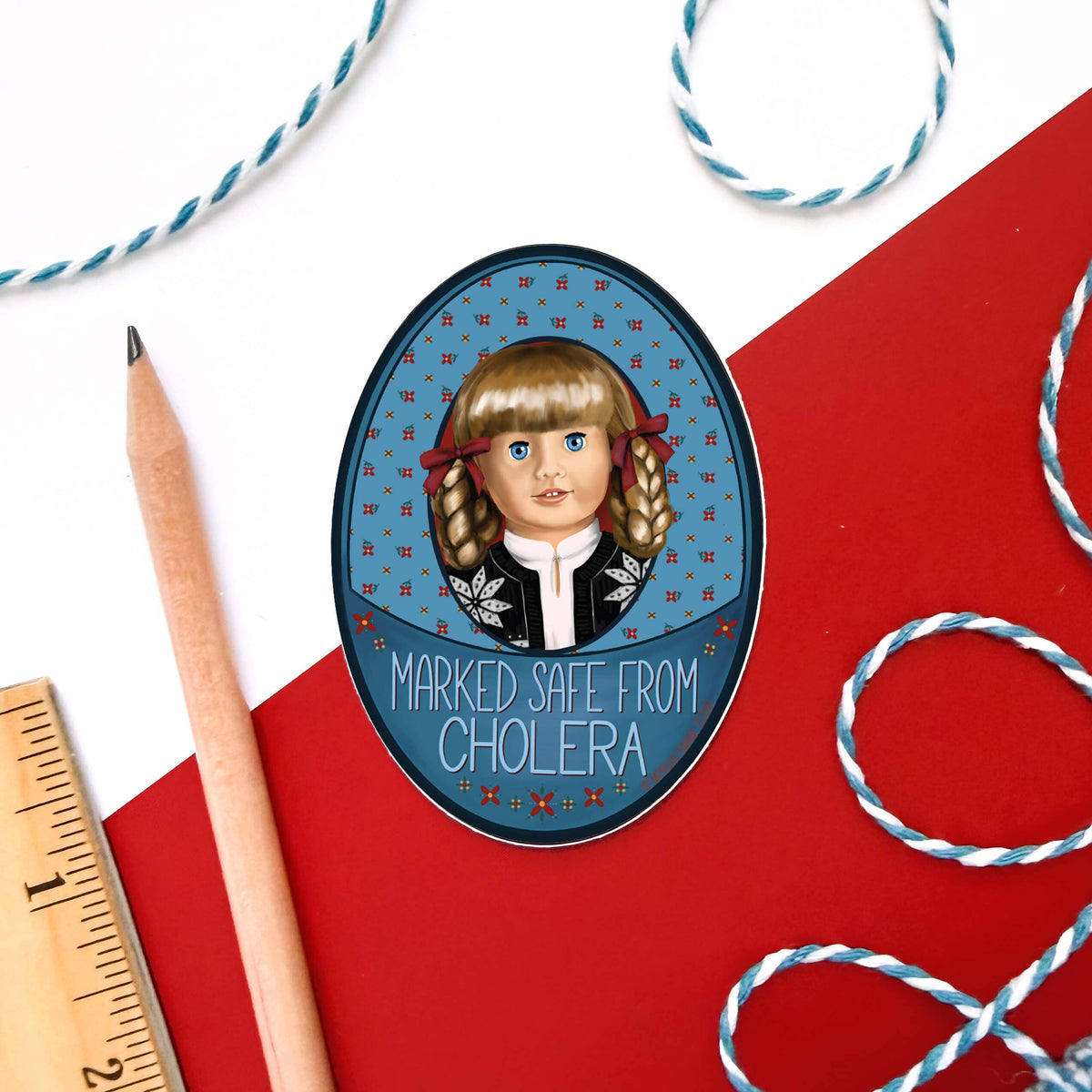 Unpleasant Kirsten cameo vinyl sticker