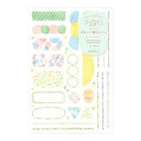 Yuru Log 2 Sticker Sheets; Watercolor
