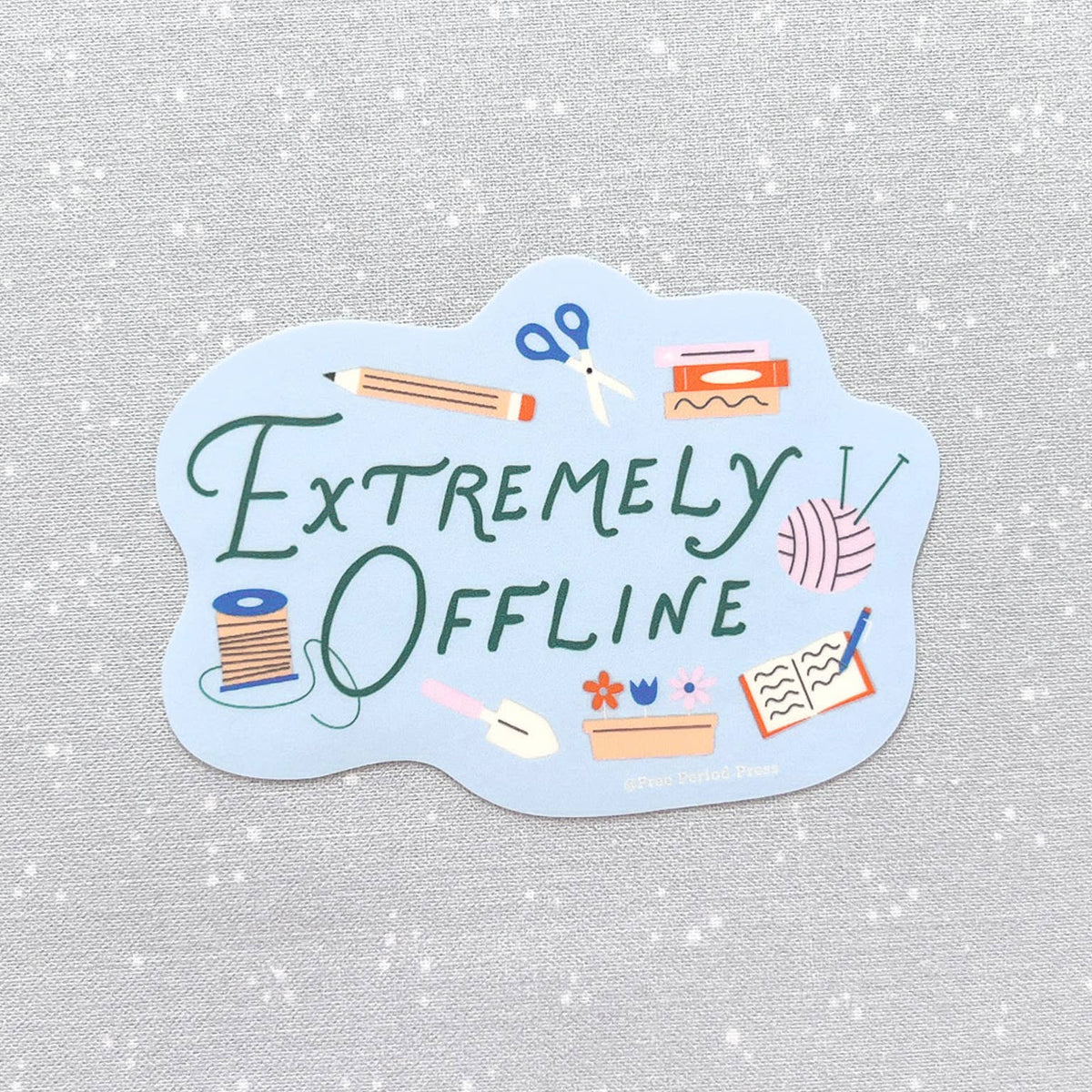 Extremely Offline vinyl sticker
