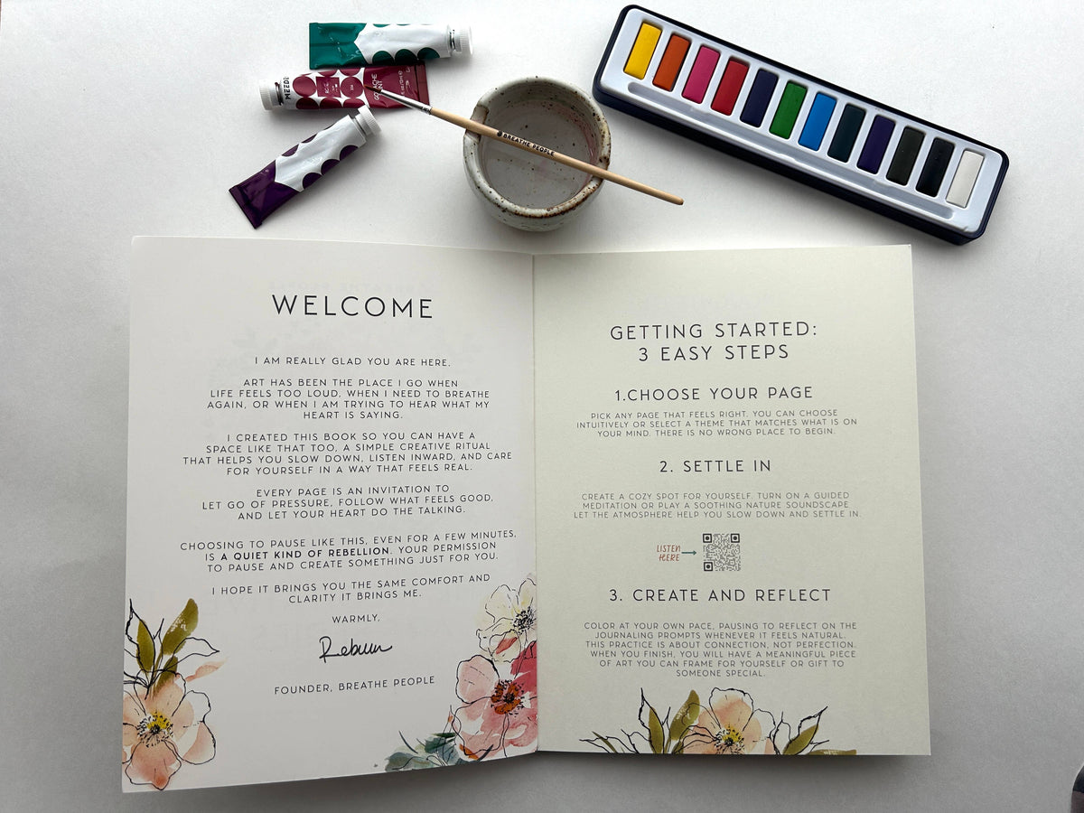 Meditative Painting Art Book: Simple Prompts + Journal Reflections