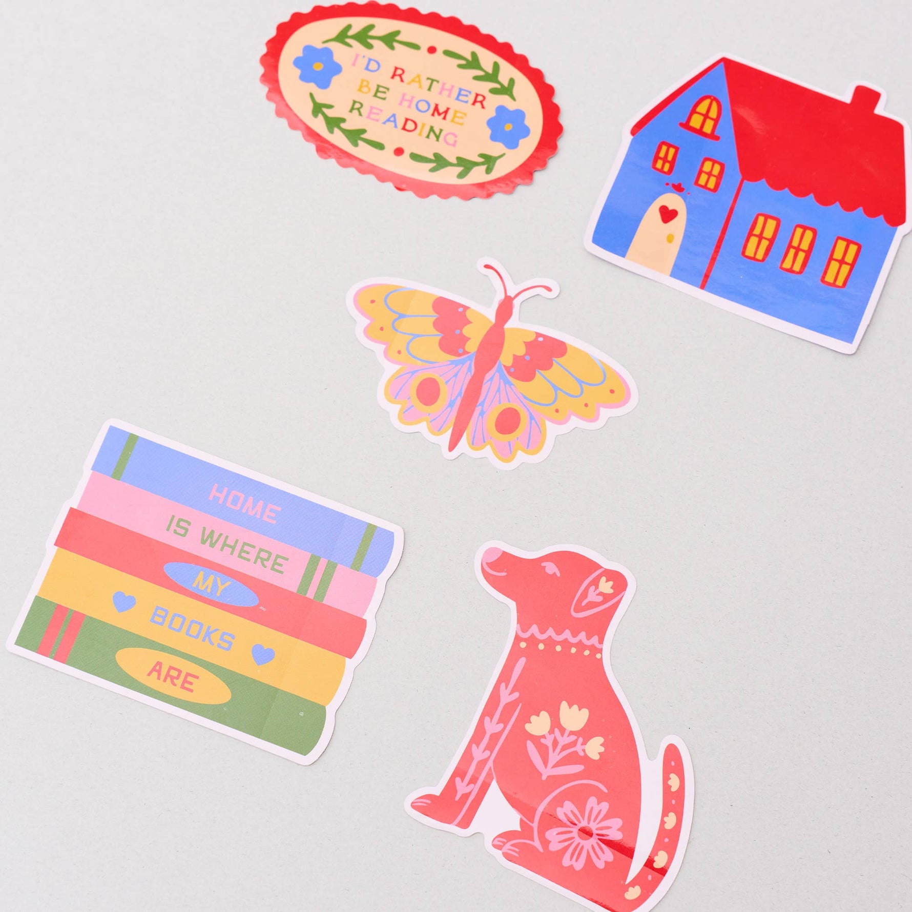 I'd Rather Be Home Reading Big Vinyl Stickers