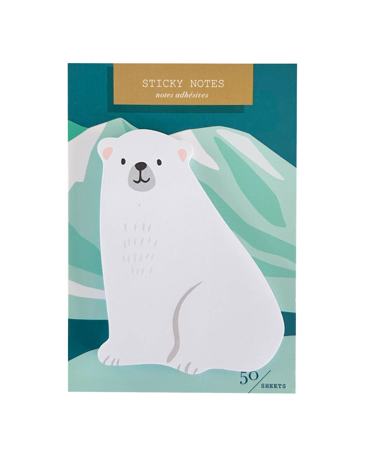 Polar Bear Die Cut Sticky Notes