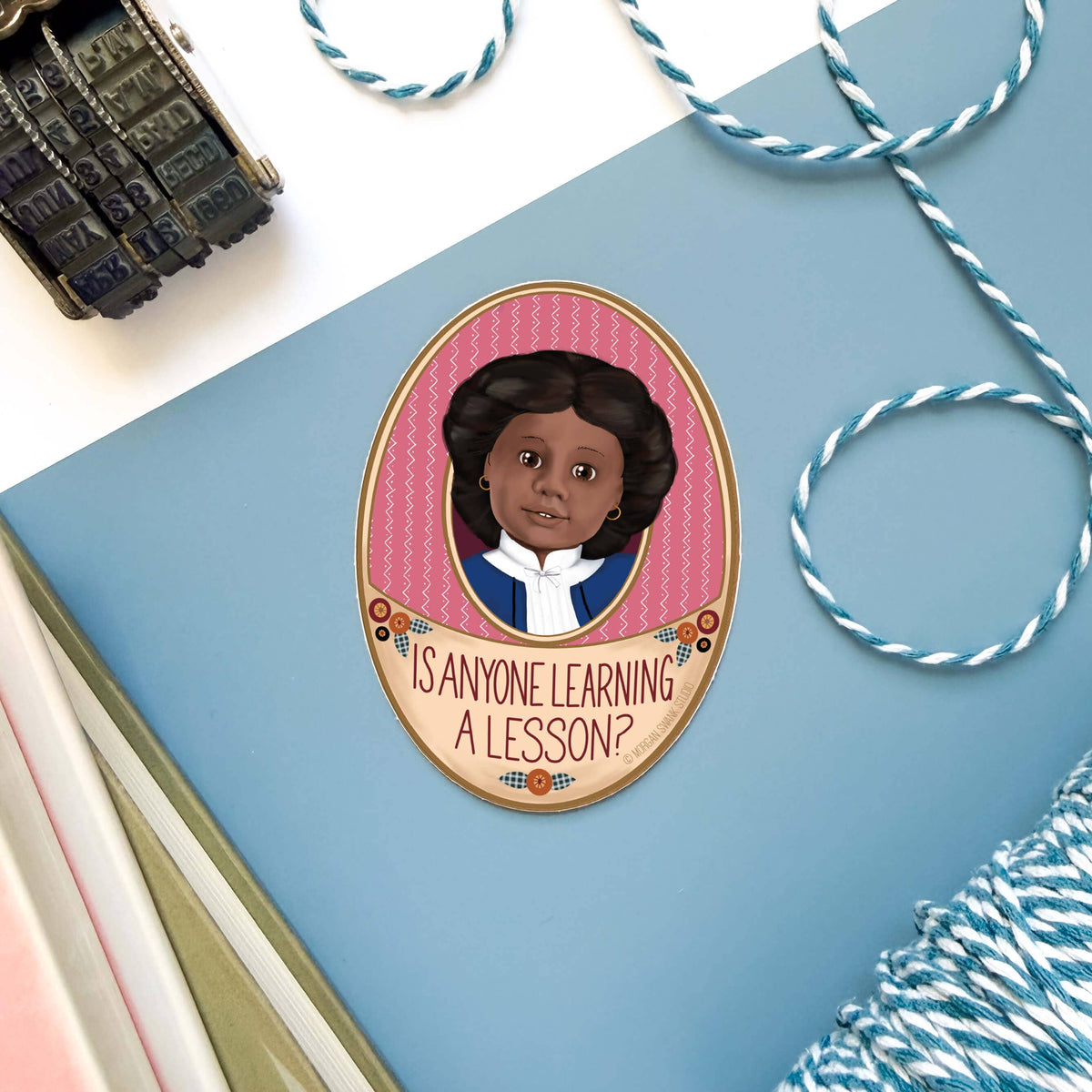 Unpleasant Addy cameo vinyl sticker