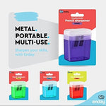 Pencil Sharpener, Dual Blade with Lid: Purple