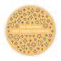 "No Mistakes. Just Happy Accidents" Orange Circle Sticker