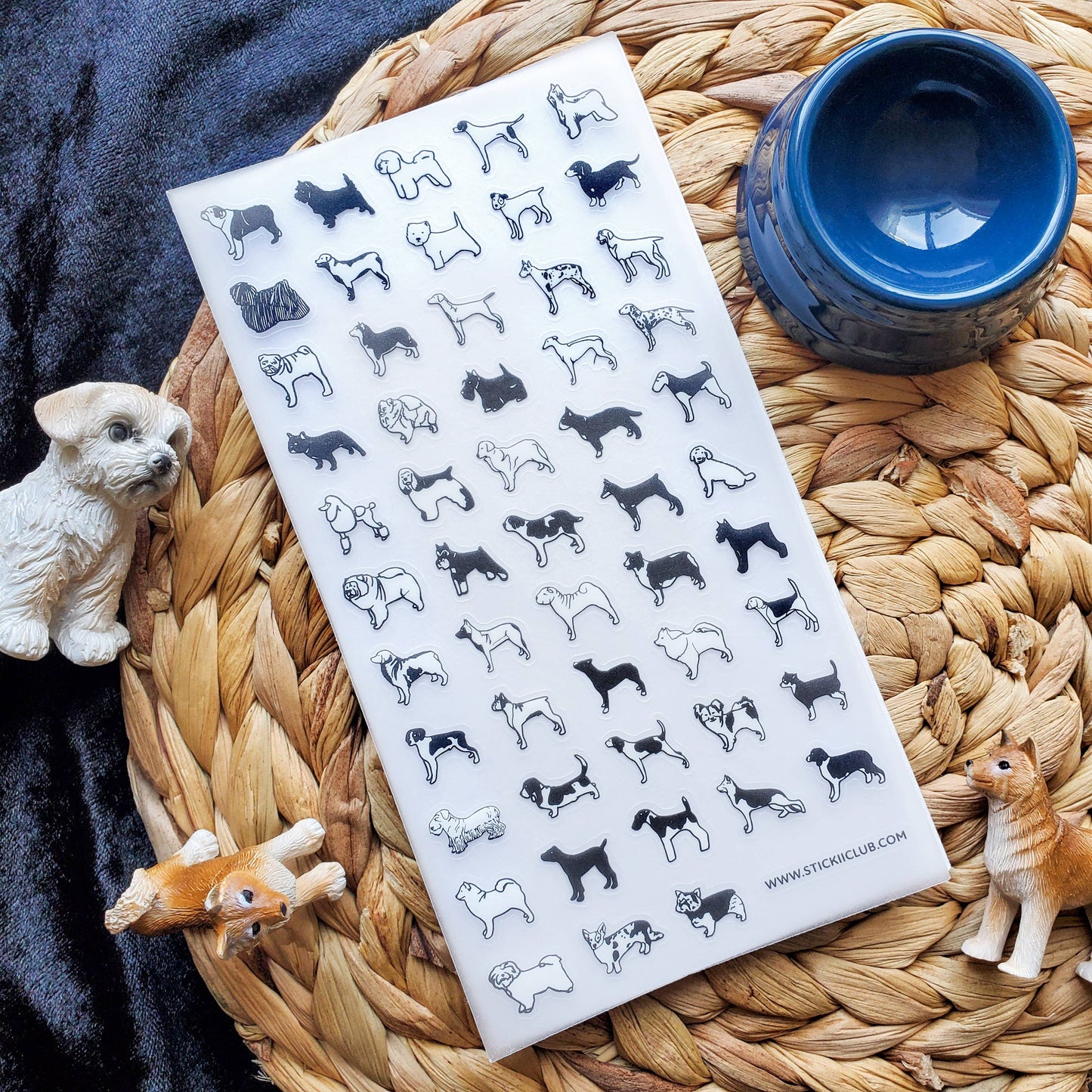 B&W Dogs Sticker Sheet