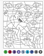 Color-By-Number Under The Sea coloring book
