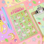 Ducks with Hats Glitter Sticker Sheet