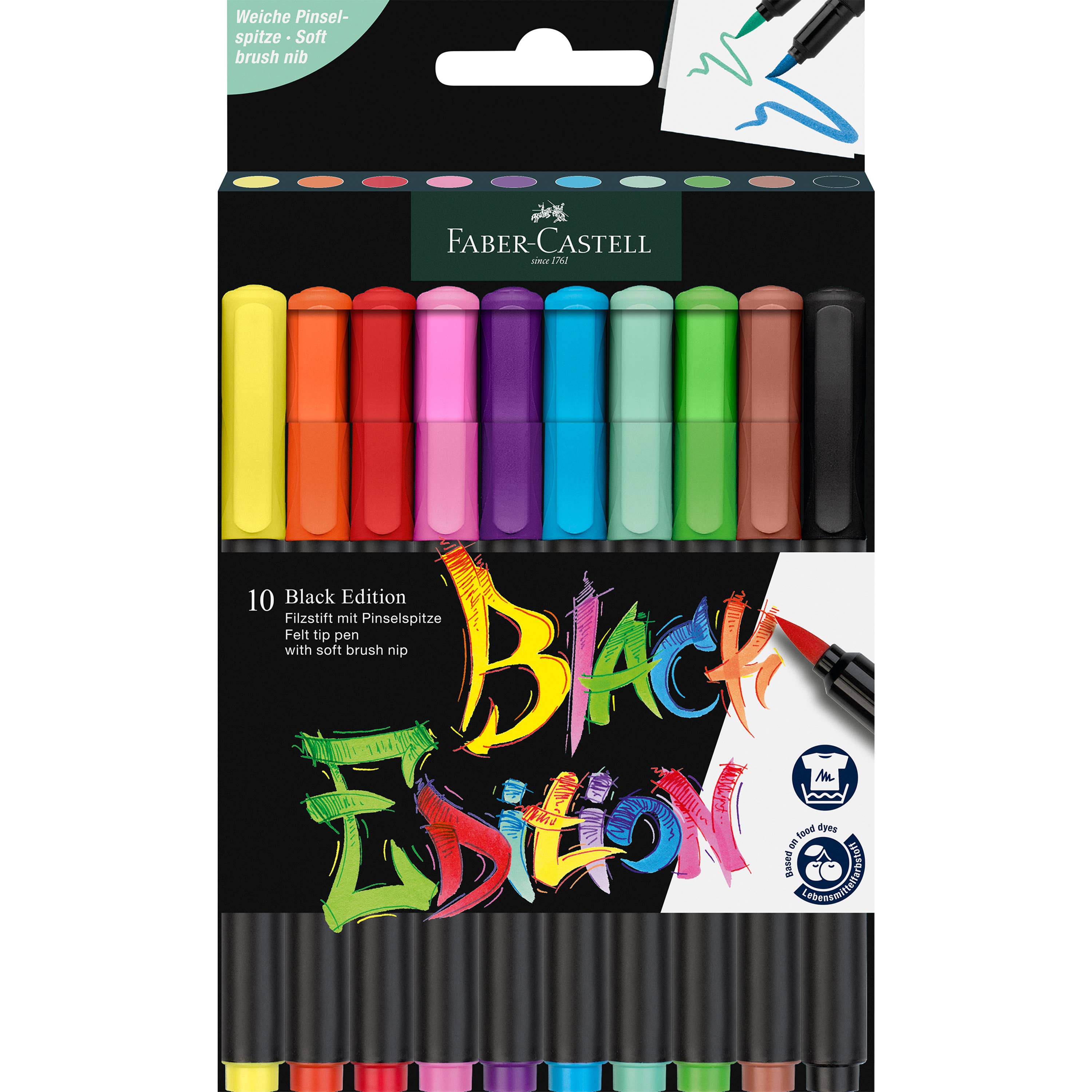 Felt Tip Brush Pen Markers 10