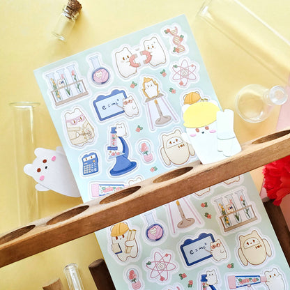 Beary Cute Science Sticker Sheet