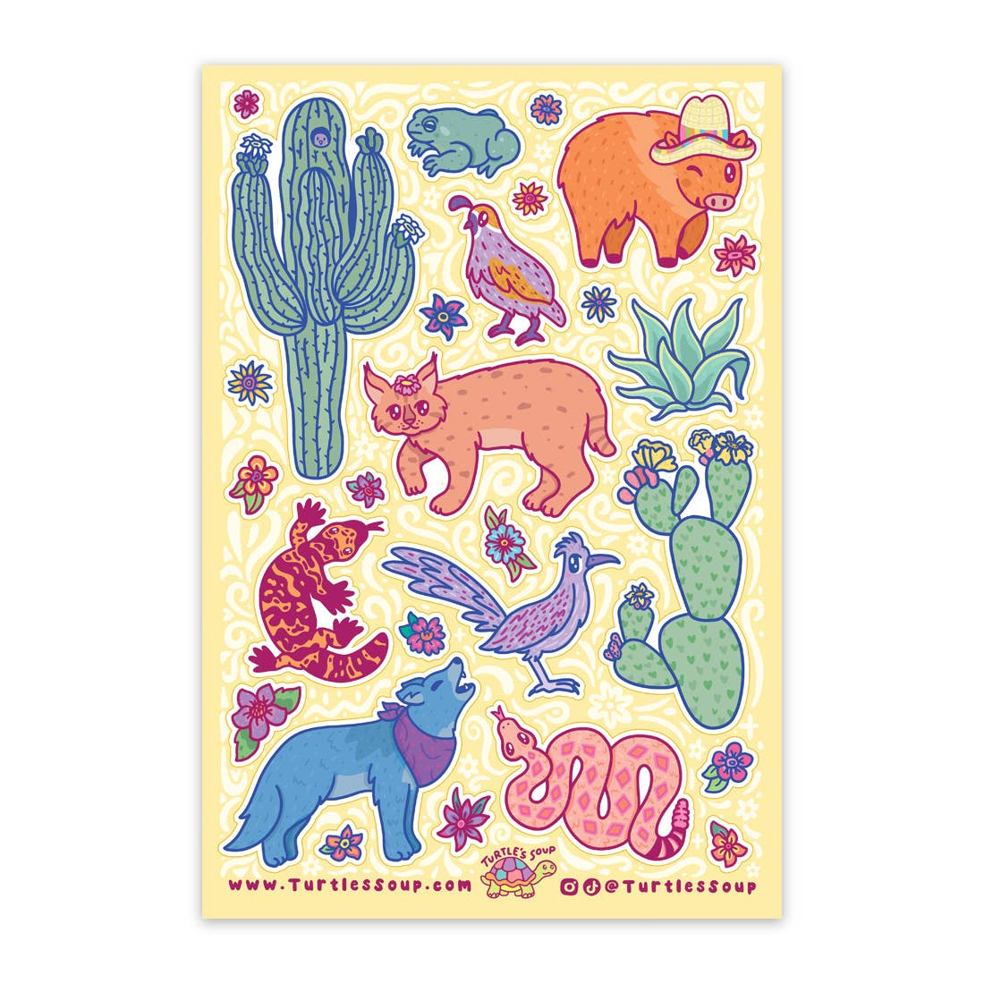 Southwestern Desert Vibes sticker sheet